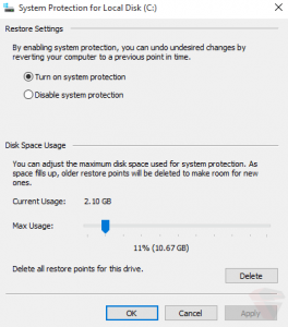 Restoring Windows 10 System