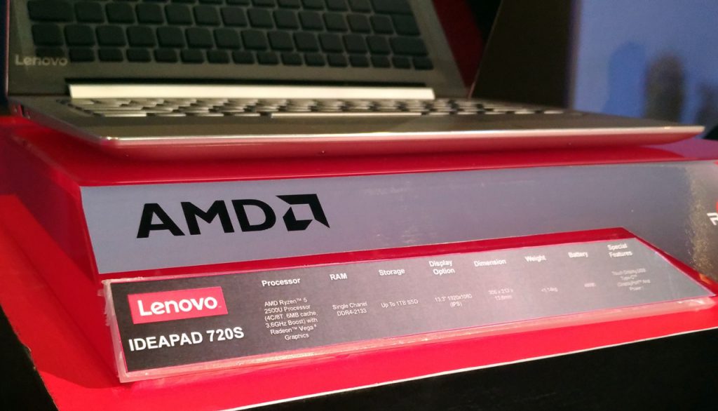 Lenovo Ideapad 720s Indonesia with AMD Ryzen mobile