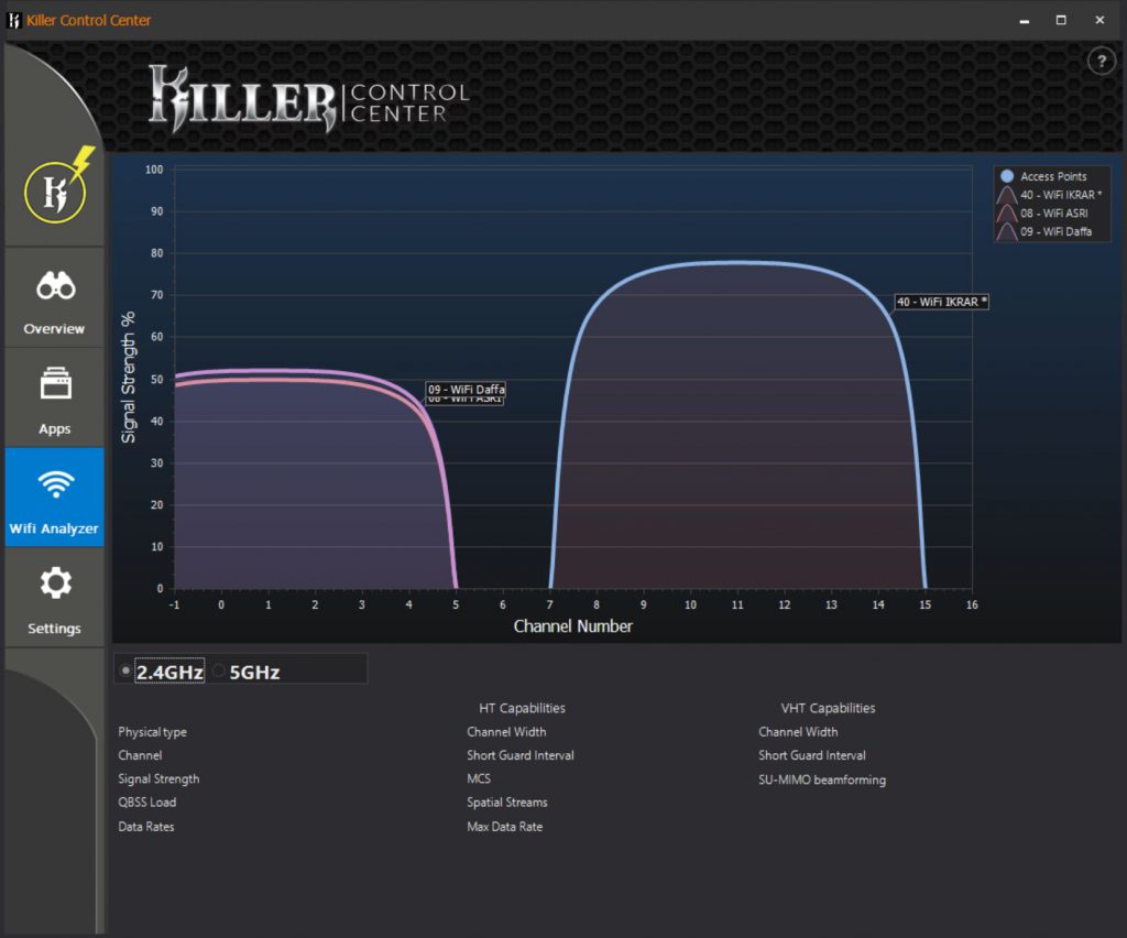 Review Aorus X7 DT V7 - Aorus WiFi Analyzer