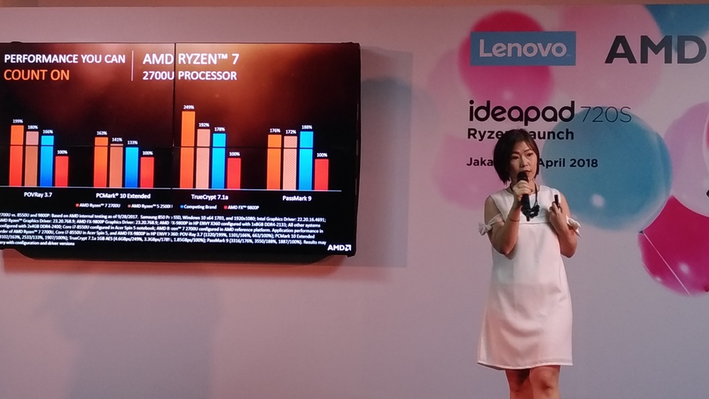 Launching Lenovo Ideapad 720s Ryzen - Armawati Chen - AMD Indonesia BDM